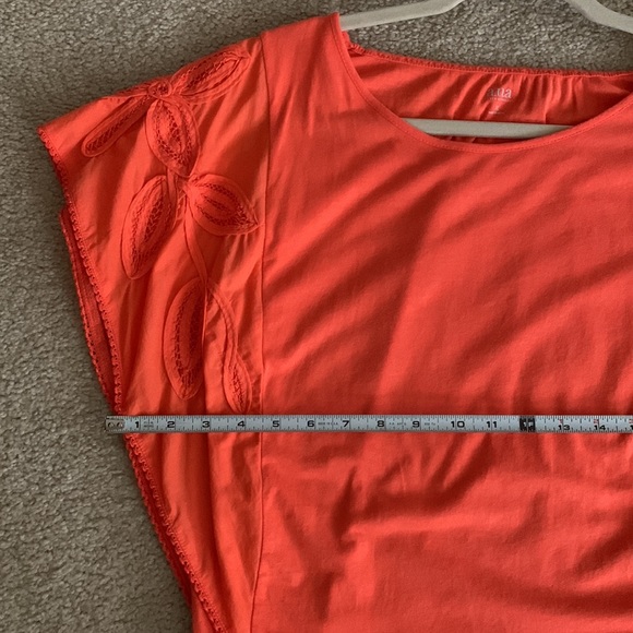 A.N.A Beautiful Coral/Peach Summer Top With Adjustable Side Tassels Size XL - Picture 6 of 14